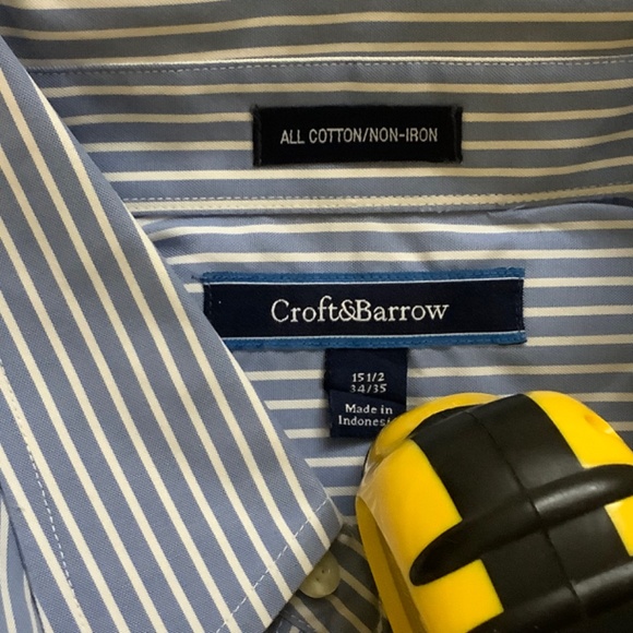 Croft & Barrow Men’s Striped Button Down Dress Shirt - Picture 10 of 10
